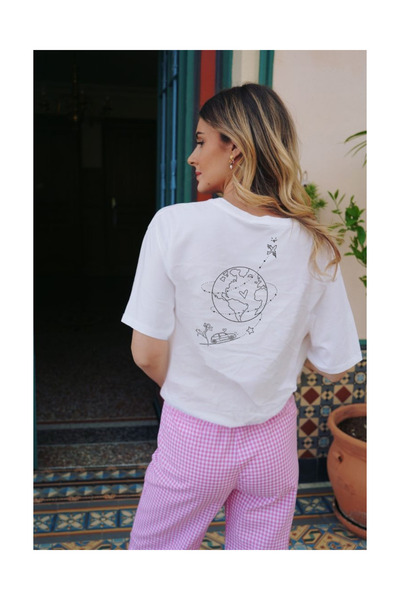 Tubinyoo Unisex Oversize T-Shirt with Around Back Print