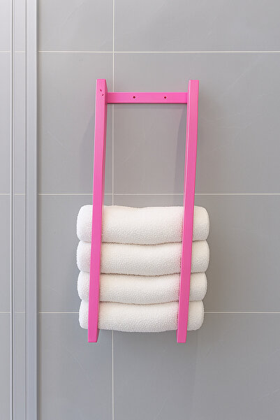 DemCey Home Dekoratif Duvar Rafı Banyo Havluluk Havlu Rafı Havlu Stand