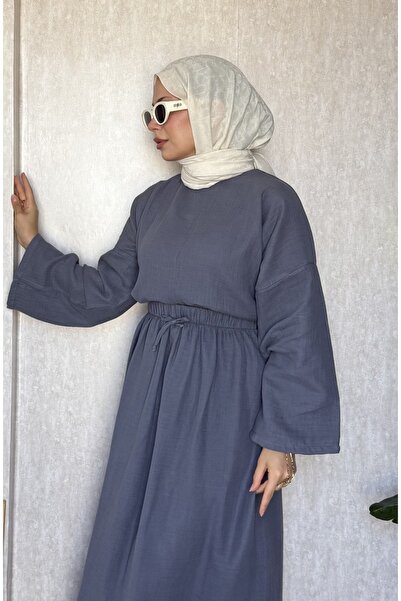 Moda Lippa Dark Gray Muslin Loose Blouse