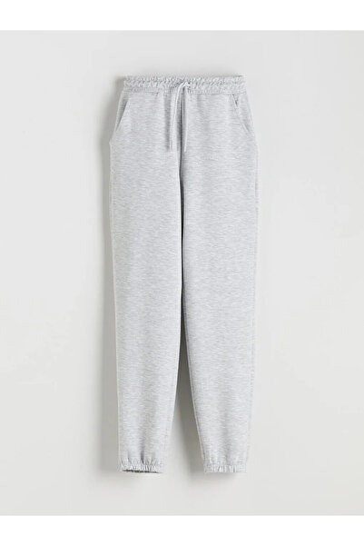 LC Waikiki Γυναικείο παντελόνι Jogger LCWAIKIKI ClassicWhite με ελαστική μέση