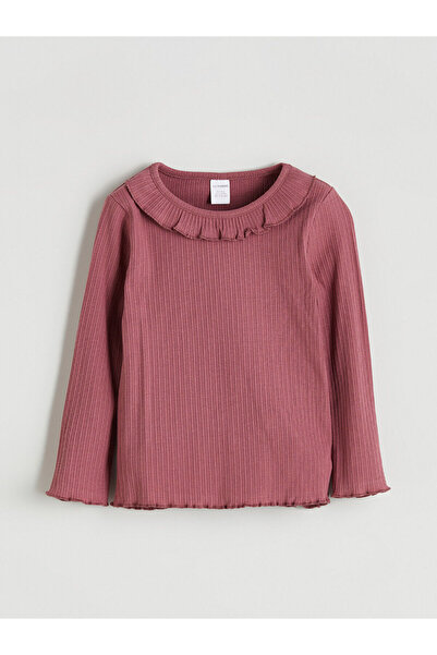 LC Waikiki Peak Yeni Sezon Fırfırlı Bisiklet Yakalı Kız Çocuk Bluz