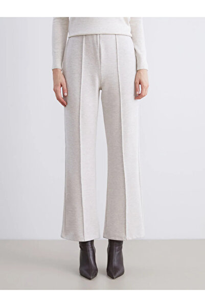 LC Waikiki Γυναικείο παντελόνι LCW ComfortBeige με ελαστική μέση