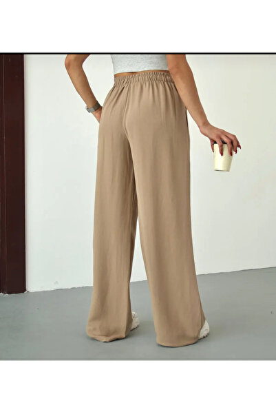 QUMRULİFE Cream linen pants