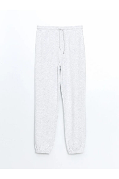 LC Waikiki Γυναικείο παντελόνι Jogger LCWAIKIKI ClassicWhite με ελαστική μέση