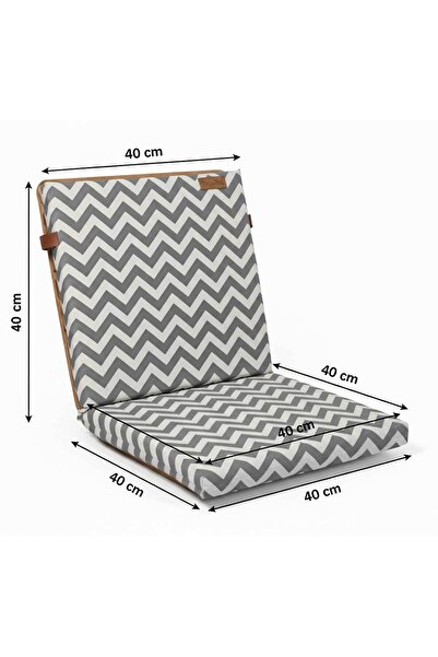 RevuBaby Bahçe Balkon Salon Sandalye Minderi Bağlama İPLİ (ARKALIKLI)