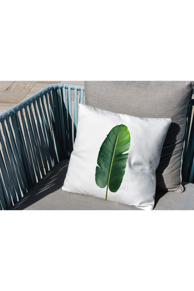 craftbaskitasarim Cbt Single Leaf Decorative Pillowcase, Throw Pillow