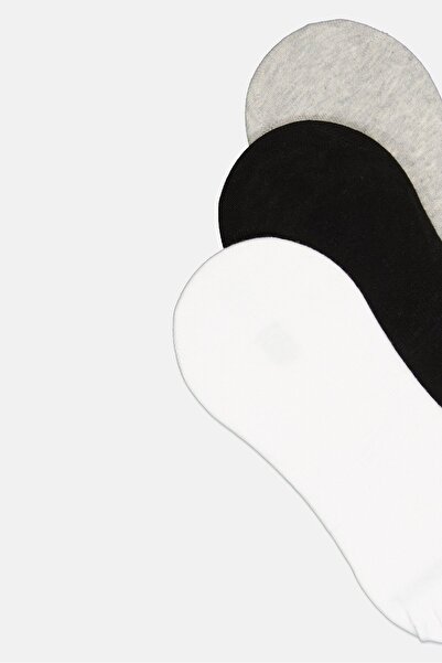 London Fog Men 3 Pairs Brand Logo Invisible Socks, Multicolor