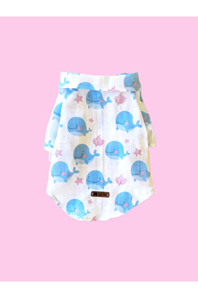 Luli Pet Whale Müslin Köpek Gömleği