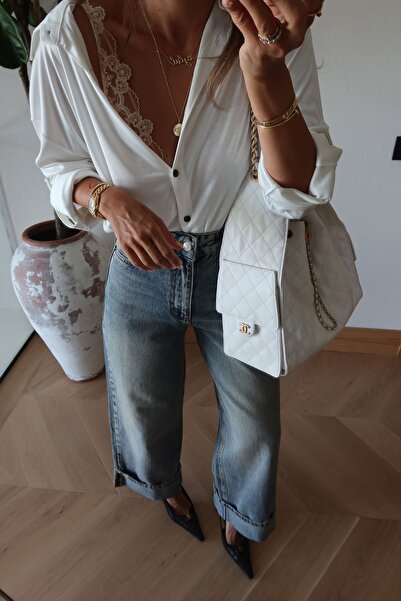 Özge Özgenç Double Leg Distressed Jeans