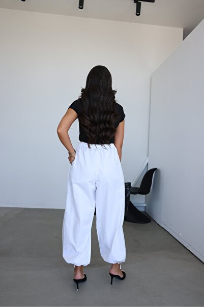 Özge Özgenç Elastic Waist Adjustable Shalwar Trousers