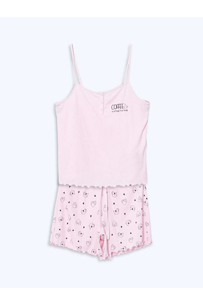 LC Waikiki U-Neck Women's Shorts Pajamas Set