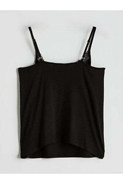 LC Waikiki V-Neck Lace Strap Women's Shorts Pajama Set