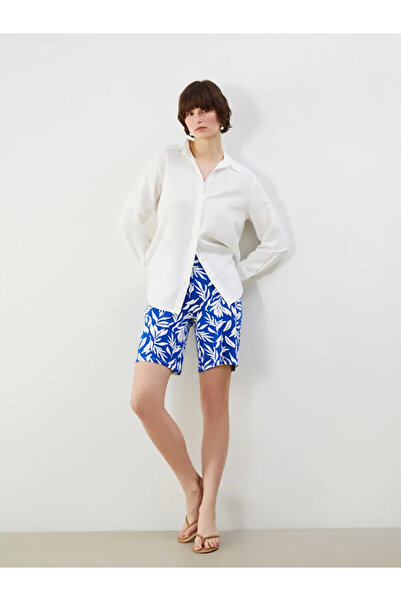 LC Waikiki Patterned Women's Shorts with Elastic Waist