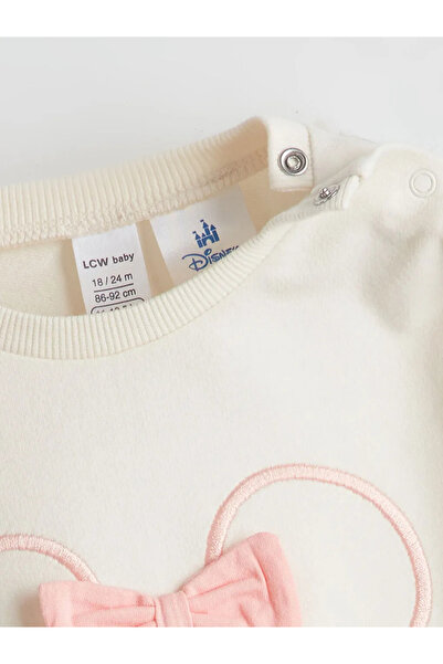 LC Waikiki Crew Neck Long Sleeve Minnie Mouse Printed Baby Girl Pajama Set