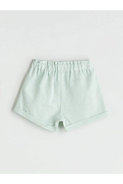 LC Waikiki Turquoise Ruffled Baby Girl Blouse and Shorts 2-Piece Set