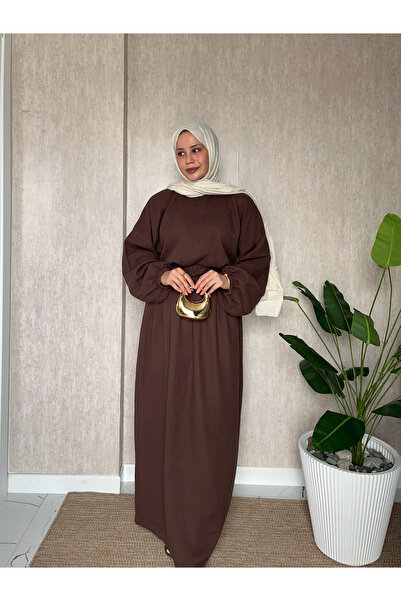 Moda Lippa Kakao Muslin Skirted Casual Set with Elasticated Sleeves