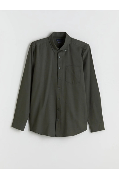 LC Waikiki Regular Fit Uzun Kollu Armürlü Erkek Gömlek