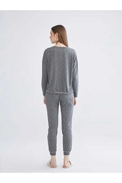 LC Waikiki Crew Neck Printed Women's Pajamas Set