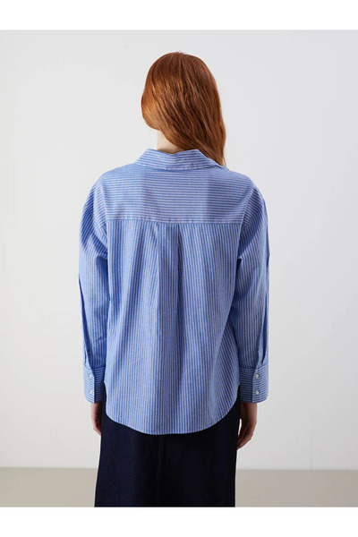 LC Waikiki Striped Oversize Oxford Women's Shirt