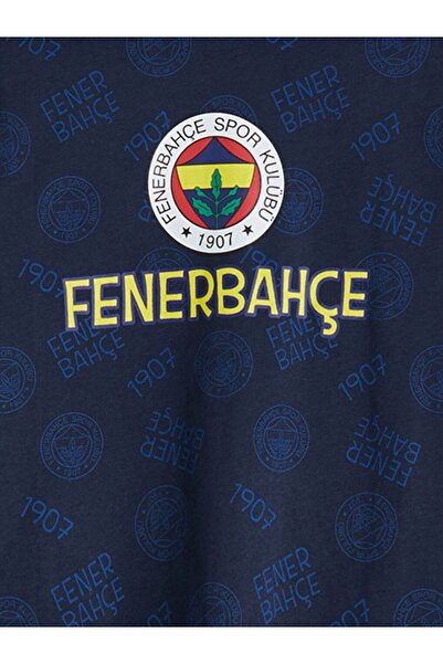 LC Waikiki LCW Kids Bisiklet Yaka Fenerbahçe Baskılı Erkek Çocuk Pijama Takımı