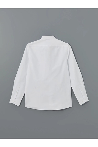 LC Waikiki Ανδρικό πουκάμισο με μακρυμάνικο ποπλίνα σε λεπτή εφαρμογή