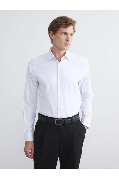 LC Waikiki Slim Fit μακρυμάνικο ανδρικό πουκάμισο Gabardine