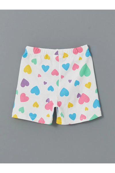 LC Waikiki Elastic Waist Printed Girl's Pajama Shorts