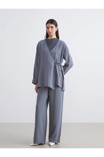 LC Waikiki Double Breasted Collar Women's Kimono