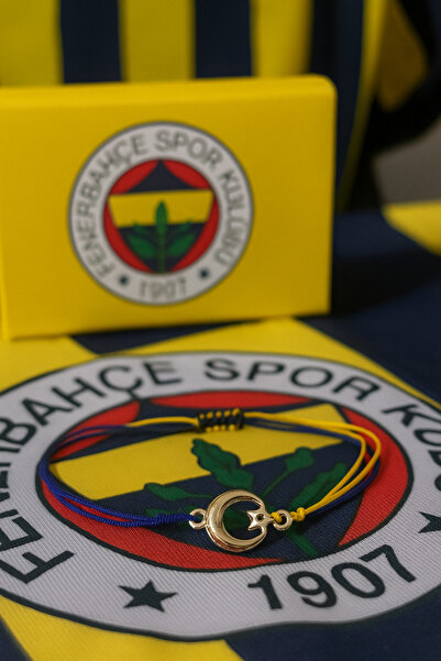 puffydik Fenerbahçe Ay Yıldız Figürlü El Yapımı Bileklik – Ayarlanabilir Makrome