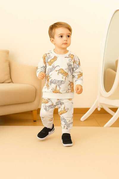 RONYPONY Children's Set Printed Patterned Tracksuit Set