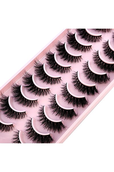Choice4 10 أزواج FA-13 10 أزواج من رموش المنك الصناعية المصنوعة يدويًا رموش صناعية طبيعية محاكاة للمكياج