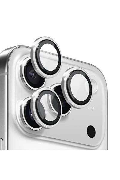Microsonic Apple iPhone 17 Pro Max Tekli Kamera Lens Koruma Camı Gümüş