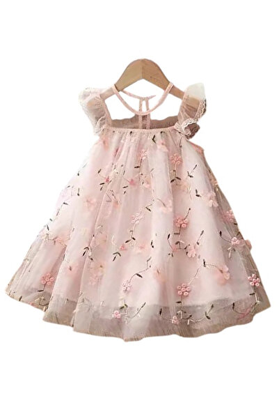 Song Feng Ya فستان شبكي أنيق مزين بالزهور ثلاثية الأبعاد، فستان أميرة للبنات ...