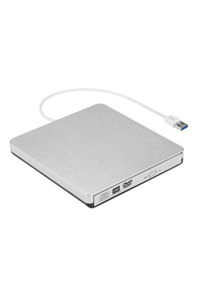 fun zone مشغل أقراص DVD ROM محمول خارجي رفيع للغاية بمنفذ USB من Generic، أبيض