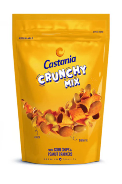 castania مزيج مكسرات مقرمش مع رقائق الذرة ومقرمشات الفول السوداني 170 جرام × 12