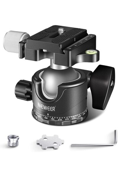 NEEWER Low Profile Camera Tripod Ball Head, 36mm Metal Panorama Ball Head