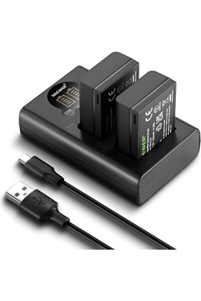 NEEWER مجموعة بطارية بديلة وشاحن USB EN-EL25