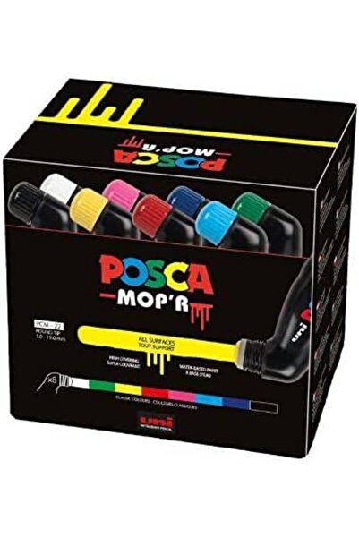 Uni Posca Posca 8 Colors Set, Paint Tip 3.0-19.0 mm, Uni Mitsubishi