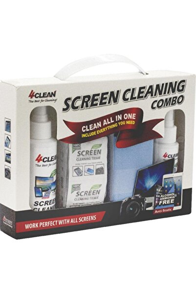 4CLEAN محلول التنظيف باستخدام قطعة قماش من الألياف الدقيقة ومناديل التنظيف وم...