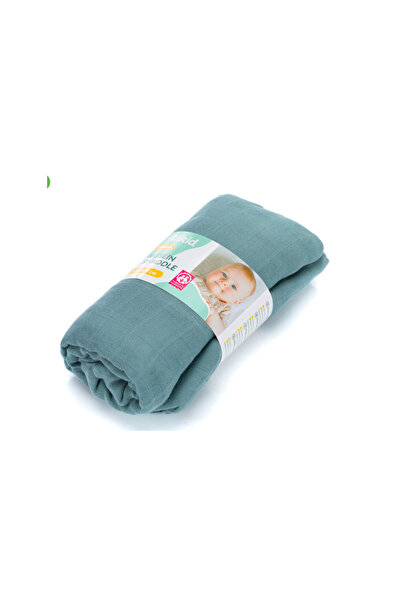 Fillikid Muselina Swaddle de infasat 70% bambus + 30% bumbac, 120 x 120 cm Petrol