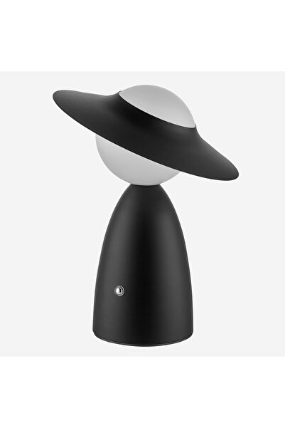 CHIARA ALESSI Lady Siyah Paslanmaz Çelik Şarjlı Masa Lambası 20X20x25 Cm