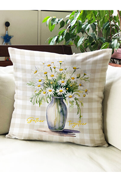 milroma Βελούδινο κάλυμμα μαξιλαριού με σχέδιο Daisy 43x43cm