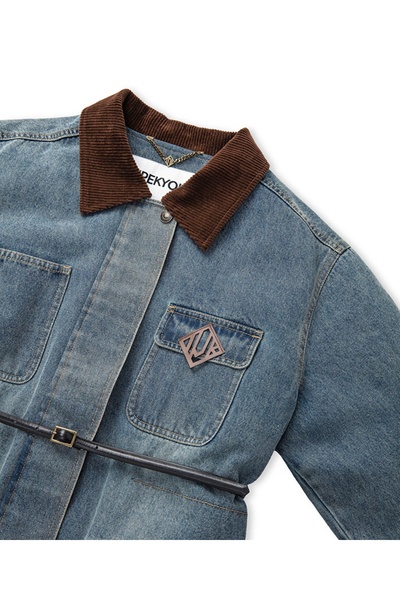 İpekyol Patch'li kontrast yaka mont