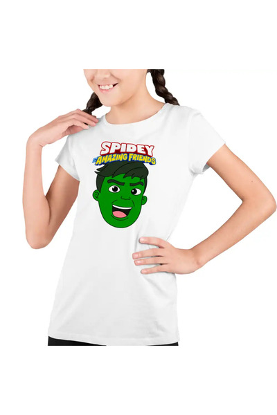 OEM Tricou Copii Fete Hulk Spidey Marvel hulc