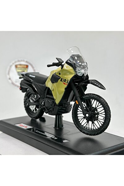 Maisto Diecast Kawasaki Klr 650 1:18 Diecast Model Motorcycle - Detailed Adve...
