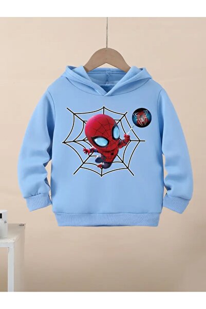 oneagılyazı Iarna cu glugă Swea tricou , Copilul Omul Păianjen cu imprimeu