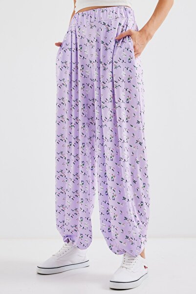 Hiccup Pantaloni casual cu picioare largi cu modele florale BDART