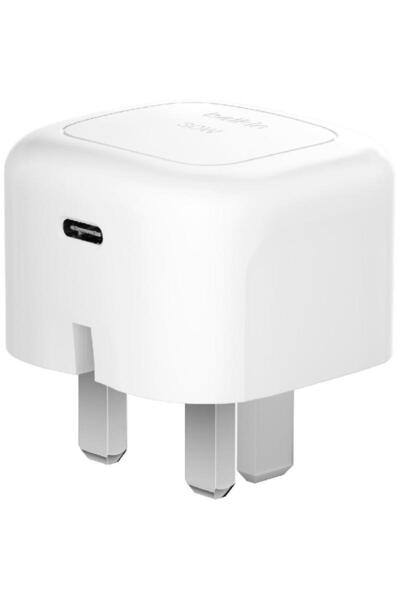 Belkin شاحن BoostCharge Cube بقوة 30 وات مع منفذ USB-C PD واحد ودبابيس قابلة ...