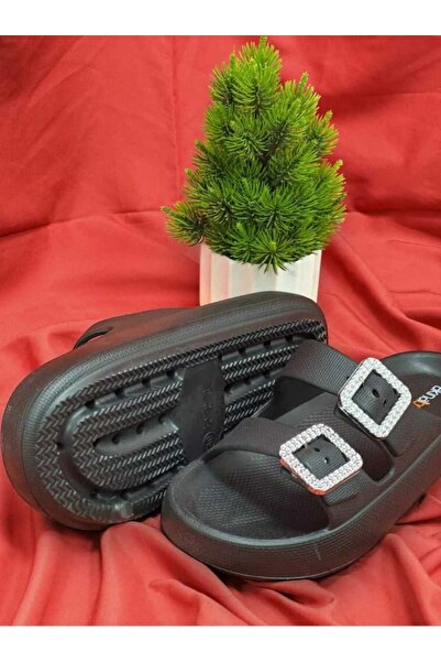 Akınal Bella Akinal Bella E282 Double Buckle Daily Orthopedic Women's Slippers