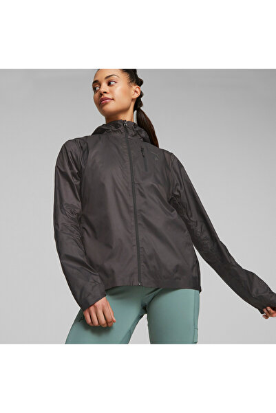 Puma Womens SEASONS Lightweight Trail Running Jacket - Black
